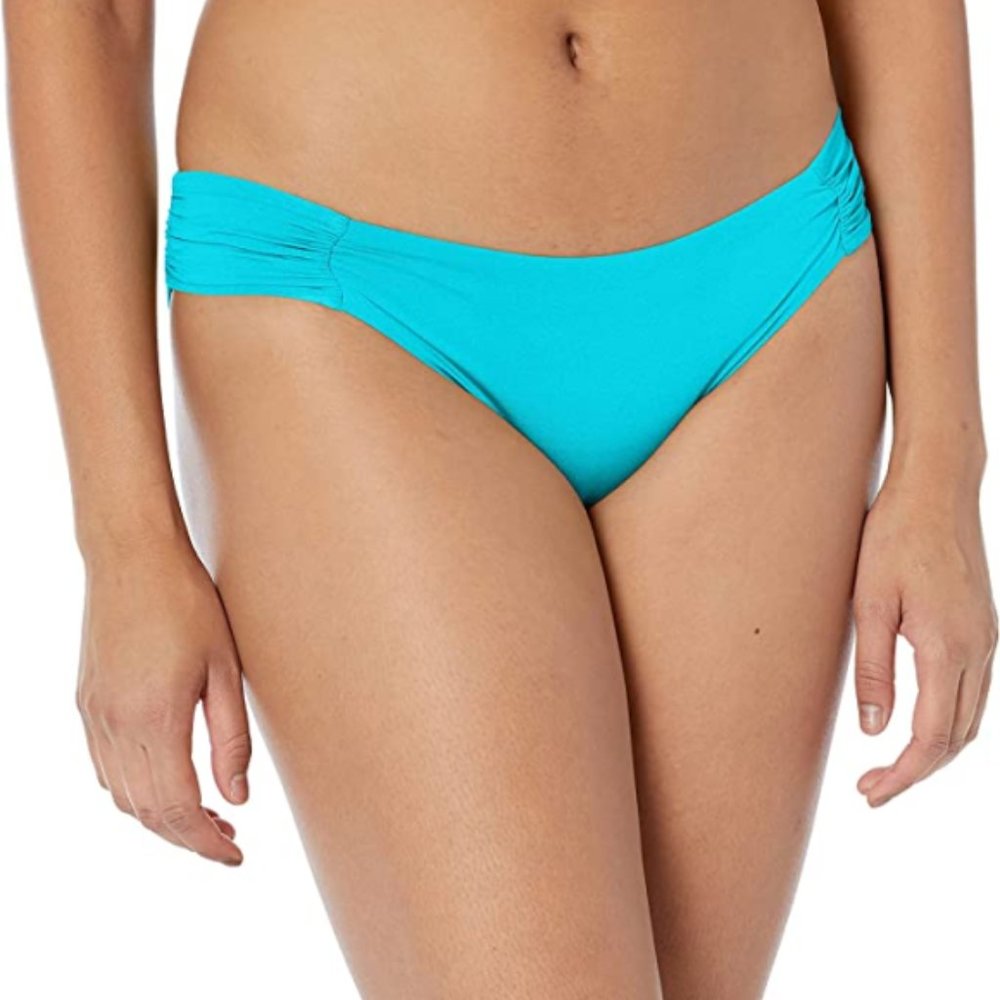 Trina Turk NWT!!  Shirred-Side Hipster Bikini Bottom, Turquoise